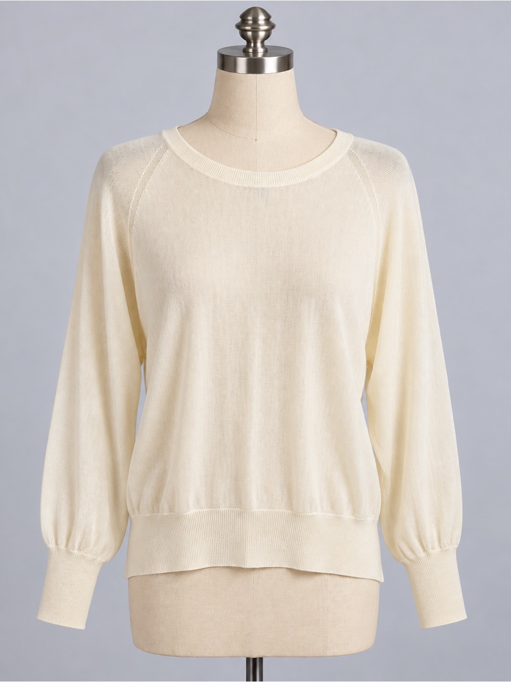 Banana Republic 100% Merino Wool Dolman Sleeve Sweater Ivory Cream Size S